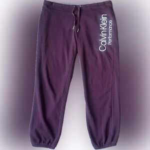 Calvin Klein | Very Warm Deep Purple Sweatpants | S/M petite | EUC